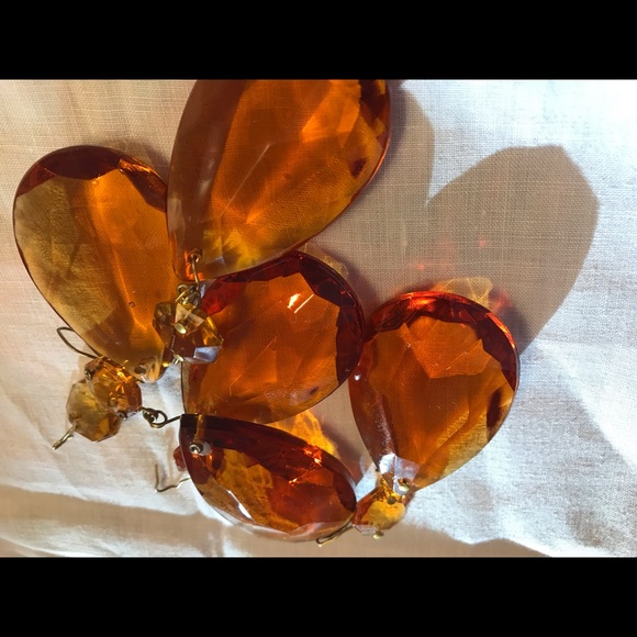 🌟🤩VINTAGE SMOKEY TOPAZ COLOURED CRYSTAL’S 🍁AMAZING LIGHT CATCHERS ~ CRYSTALS - Picture 7 of 16